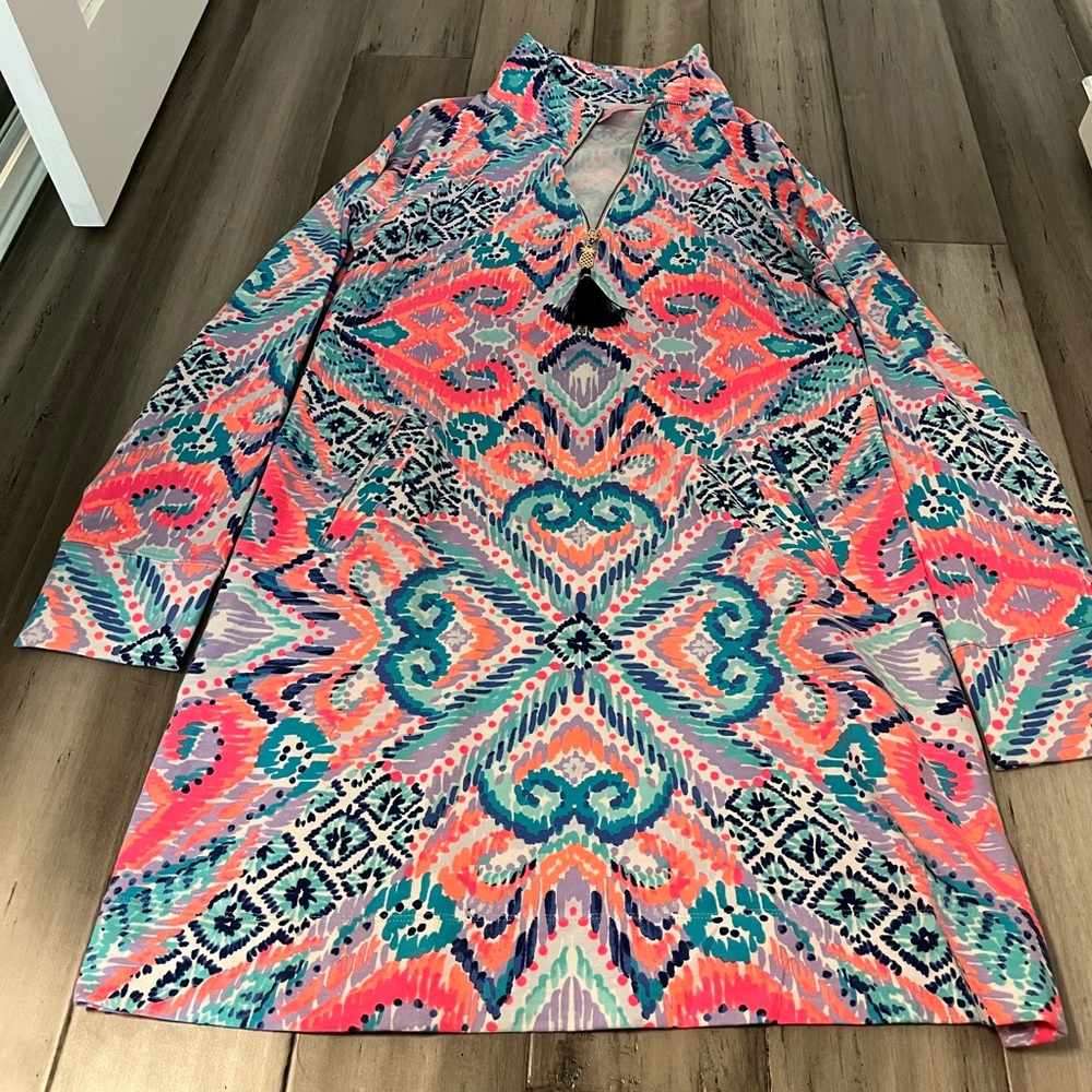 Multicolor zip dress Lily Pulitzer size 12